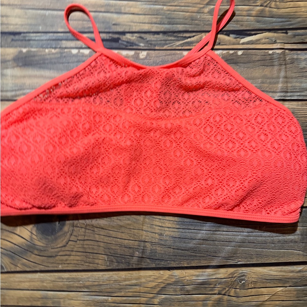 No Boundaries Coral Lace Swim Top